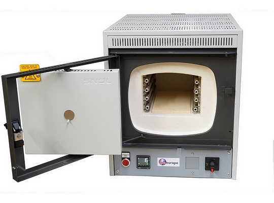 SNOL 6.7/1300 LSM01, 4.6 Litre, 1300C, Laboratory Muffle Furnace, with chimney & over-temperature protection (OTP1)