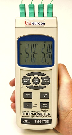 Lutron TM-947SD Handheld 4ch. Thermocouple Data Logger